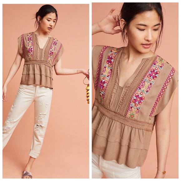 Anthropologie Tops - BNWT ANTHROPOLOGIE Bl-nk Sedona Blouse Size S